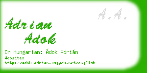 adrian adok business card